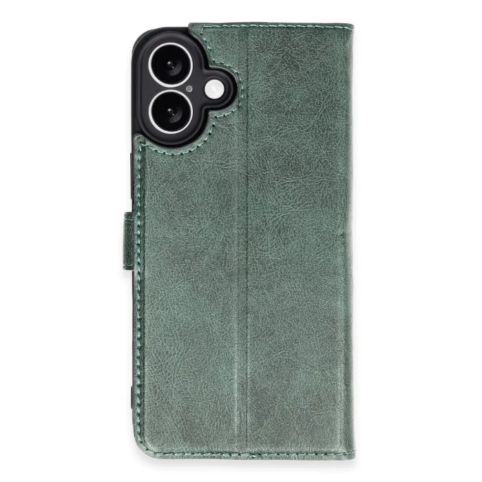 BUĞZ İphone 16 Plus Kılıf Trend S Plus Kapaklı Kılıf - Yeşil