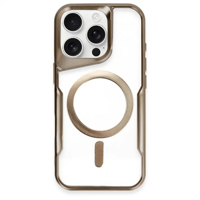 BUĞZ İphone 16 Pro Kılıf Boyi Magsafe Silikon Kapak - Kahverengi