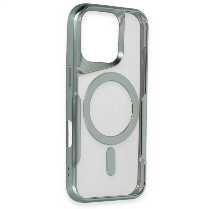 BUĞZ İphone 16 Pro Kılıf Boyi Magsafe Silikon Kapak - Titan Gri