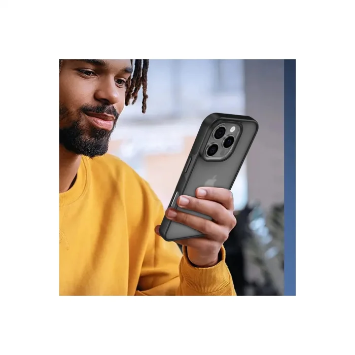 BUĞZ İphone 16 Pro Kılıf Elegant Kapak - Siyah