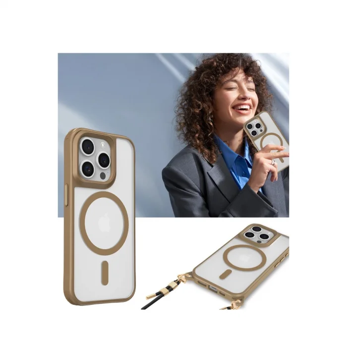 BUĞZ İphone 16 Pro Kılıf Enka Magsafe Silikon Kılıf - Şeffaf