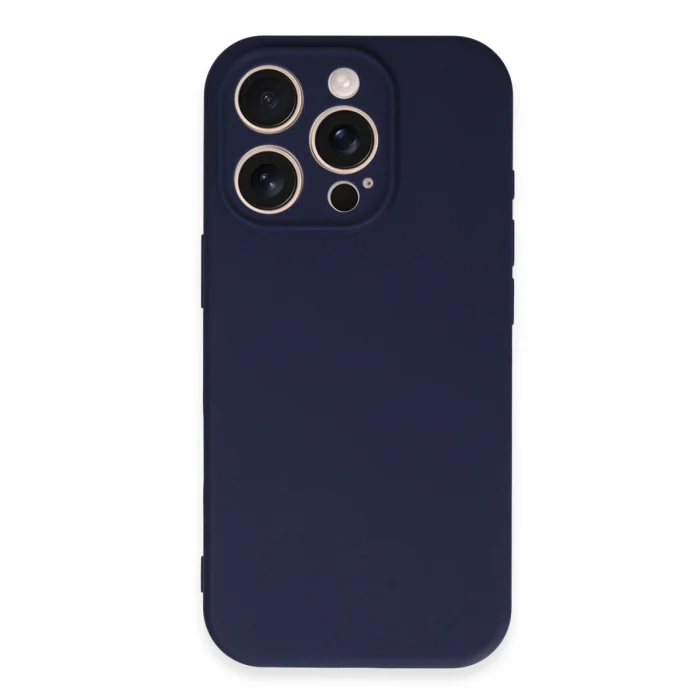 BUĞZ İphone 16 Pro Kılıf First Silikon - Lacivert