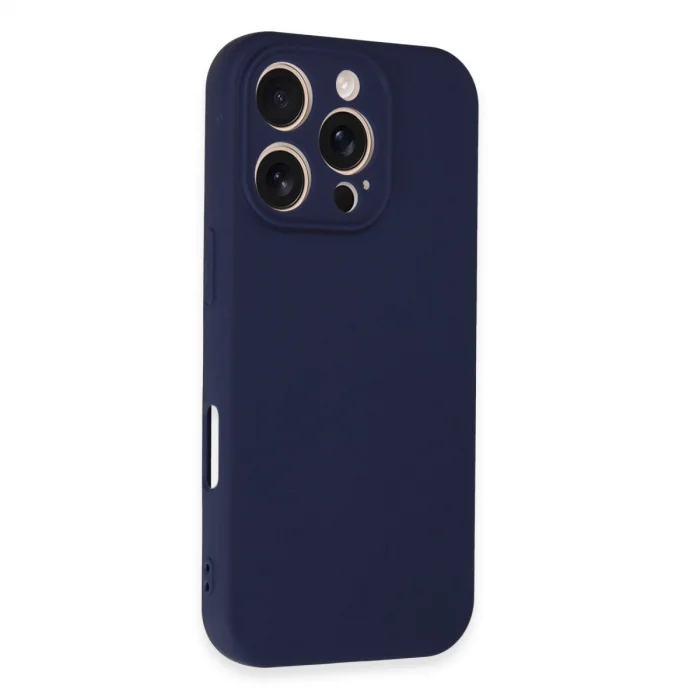 BUĞZ İphone 16 Pro Kılıf First Silikon - Lacivert
