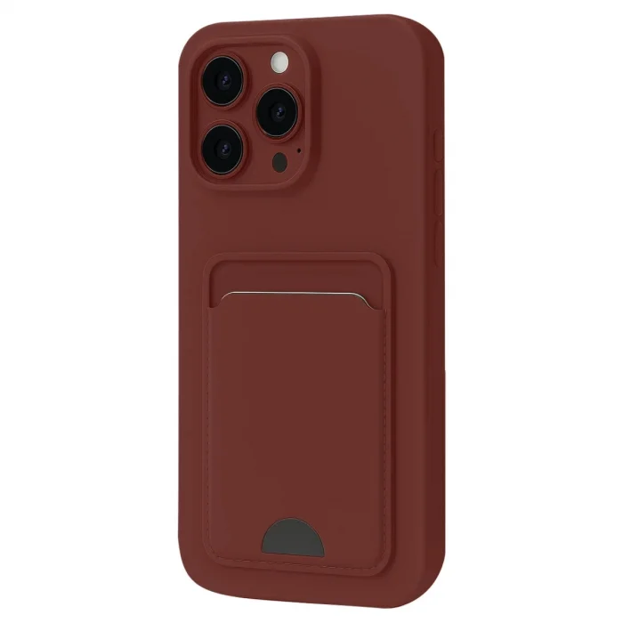 BUĞZ İphone 16 Pro Kılıf Kelvin Kartvizitli Silikon - Bordo