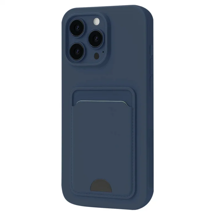 BUĞZ İphone 16 Pro Kılıf Kelvin Kartvizitli Silikon - Lacivert