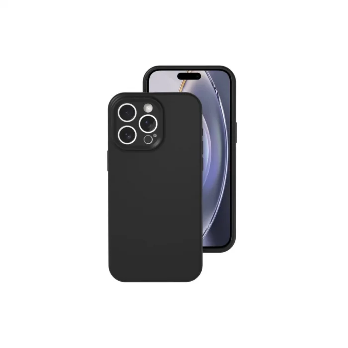 BUĞZ İphone 16 Pro Kılıf Nano İçi Kadife Silikon - Siyah