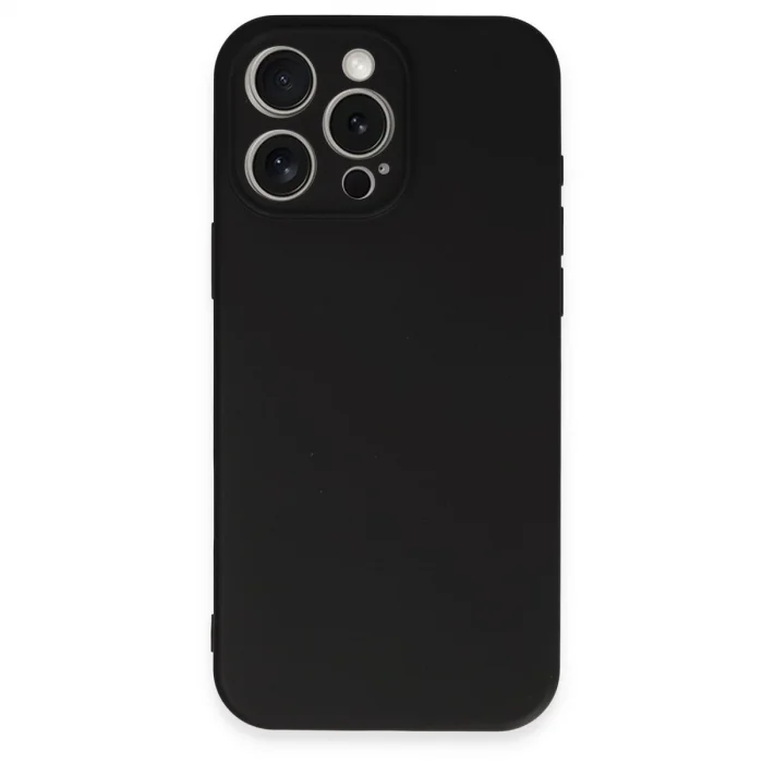 BUĞZ İphone 16 Pro Kılıf Nano İçi Kadife Silikon - Siyah