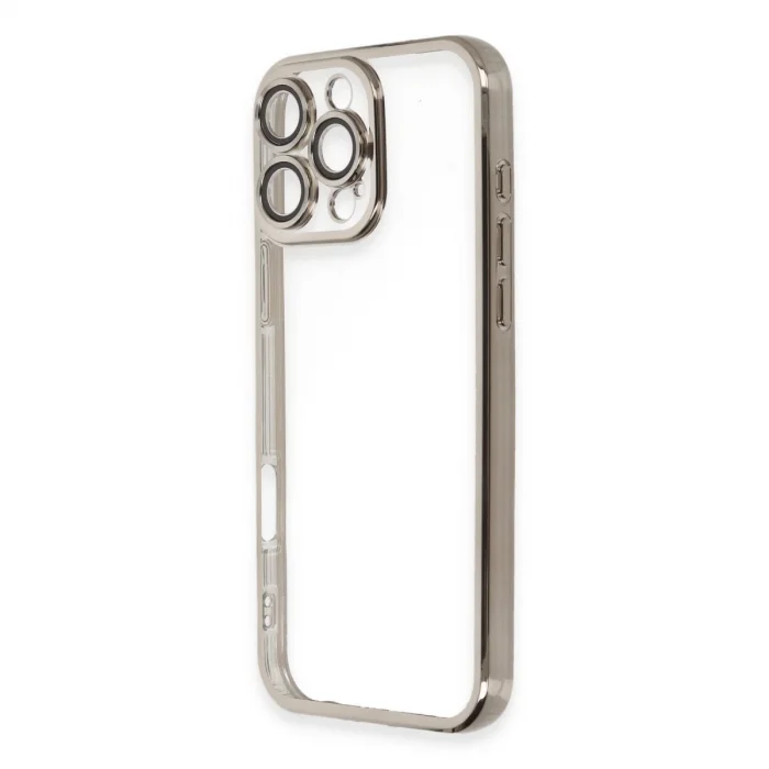 BUĞZ İphone 16 Pro Kılıf Razer Lensli Silikon - Titanyum Gri