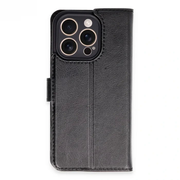 BUĞZ İphone 16 Pro Kılıf Trend S Plus Kapaklı Kılıf - Siyah