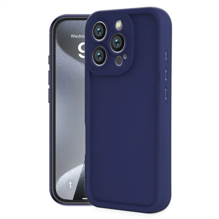 BUĞZ İphone 16 Pro Kılıf Viera Silikon - Lacivert