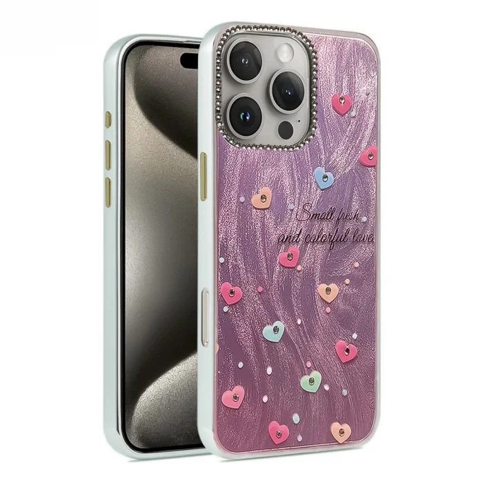BUĞZ İphone 16 Pro Max Kılıf Blade Aynalı Desenli Kapak - Desen 8