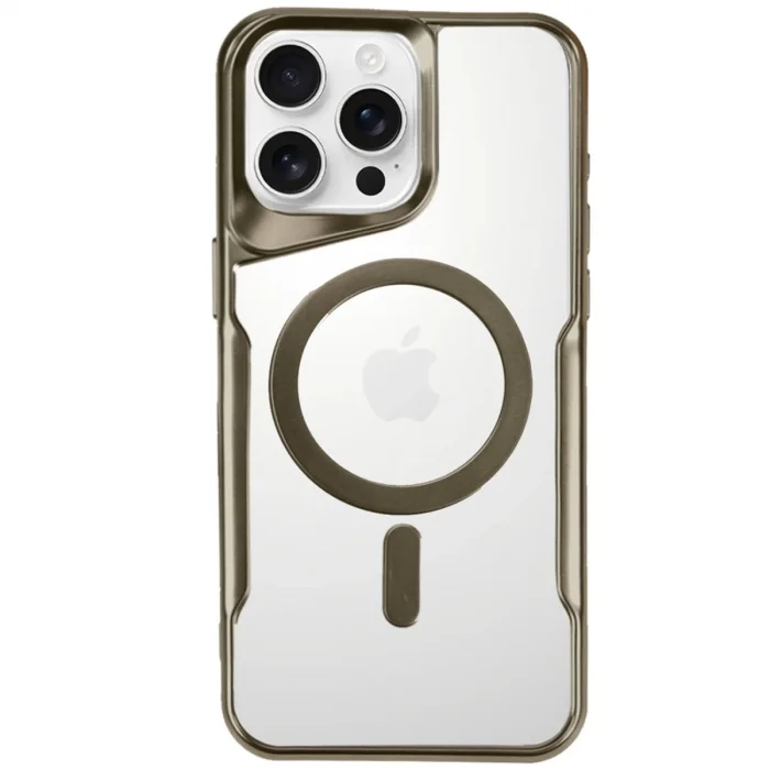 BUĞZ İphone 16 Pro Max Kılıf Boyi Magsafe Silikon Kapak - Çöl Titanyum