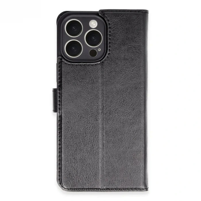 BUĞZ İphone 16 Pro Max Kılıf Trend S Plus Kapaklı Kılıf - Siyah