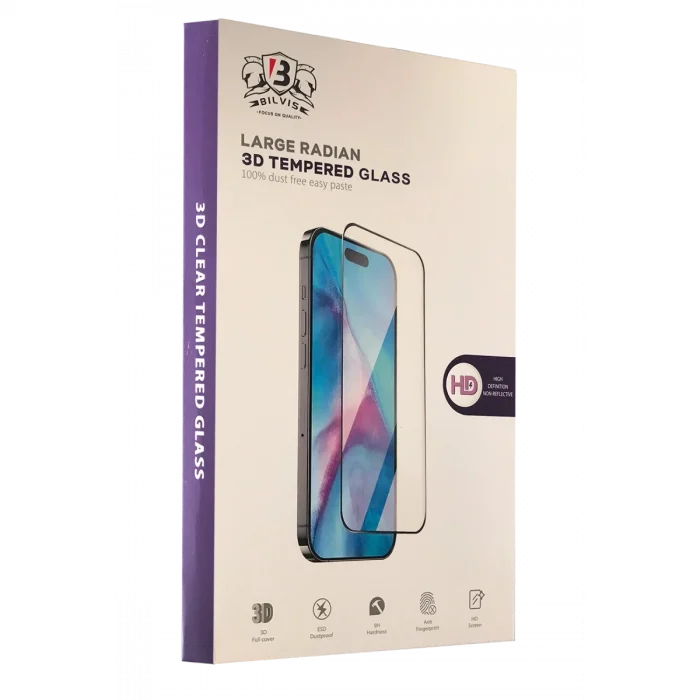 BUĞZ İphone 16e Bilvis 3d Radian Cam Ekran Koruyucu