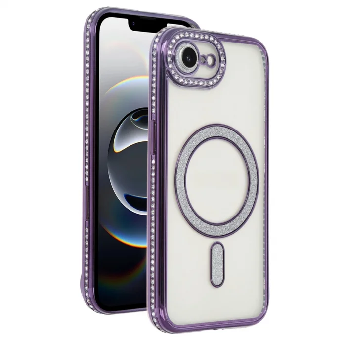BUĞZ İphone 16e Joke Simli Magneticsafe Kılıf - Derin Mor