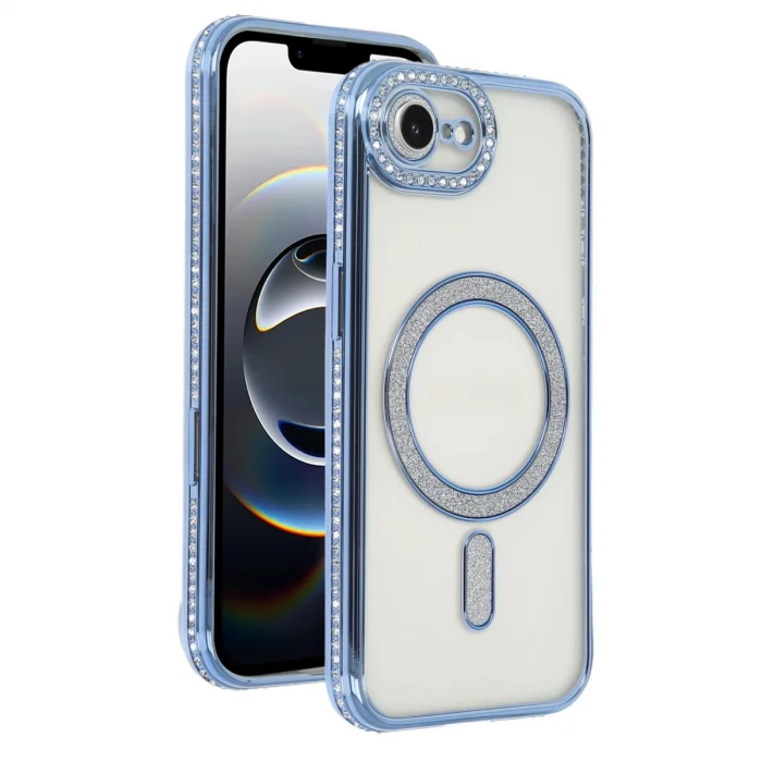 BUĞZ İphone 16e Joke Simli Magneticsafe Kılıf - Mavi