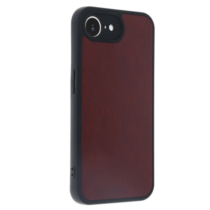 BUĞZ İphone 16e Kılıf Aras Deri Kapak - Bordo