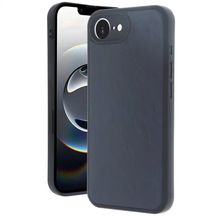 BUĞZ İphone 16e Kılıf Aras Deri Kapak - Lacivert