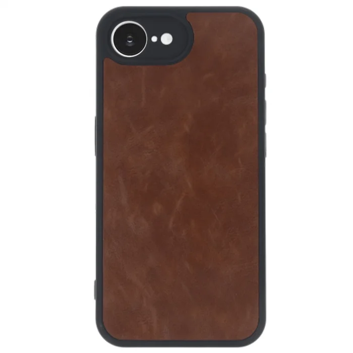 BUĞZ İphone 16e Kılıf Aras Deri Kapak - Taba