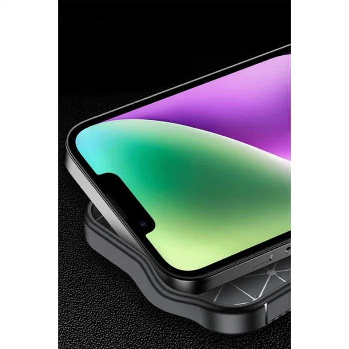 BUĞZ İphone 16e Kılıf Auto Focus Karbon Kapak - Siyah