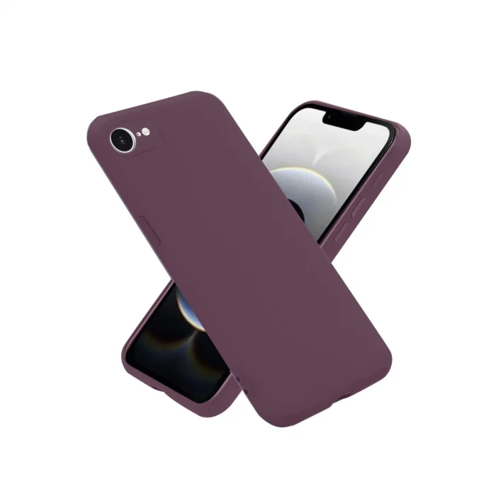 BUĞZ İphone 16e Kılıf First Silikon - Mürdüm