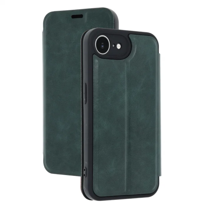 BUĞZ İphone 16e Kılıf Flip Cover - Koyu Yeşil