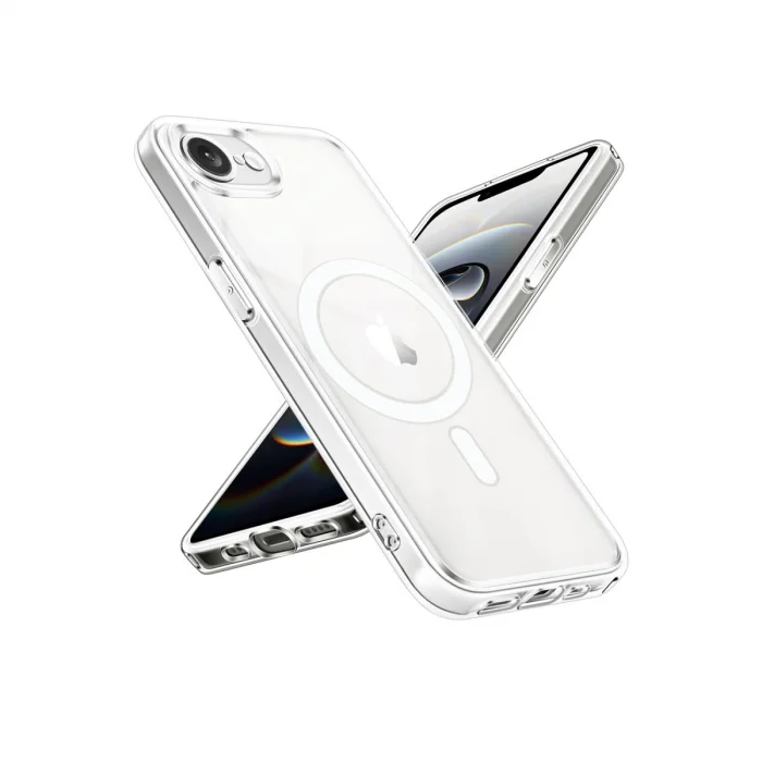 BUĞZ İphone 16e Kılıf Magneticsafe Şeffaf Silikon - Şeffaf