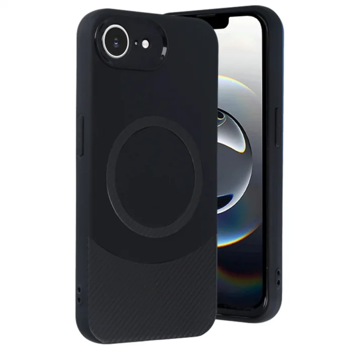 BUĞZ İphone 16e Kılıf Maya Karbon Kapak - Siyah