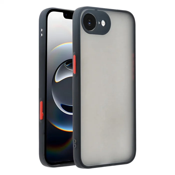 BUĞZ İphone 16e Kılıf Montreal Silikon Kapak - Siyah