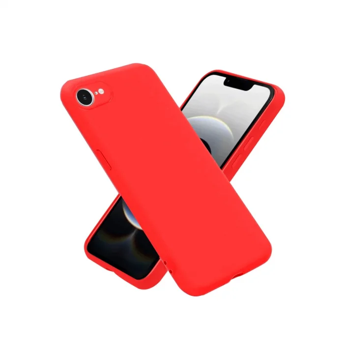 BUĞZ İphone 16e Kılıf Nano İçi Kadife Silikon - Kırmızı