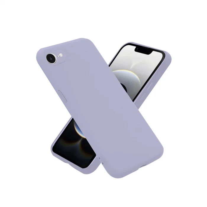 BUĞZ İphone 16e Kılıf Nano İçi Kadife Silikon - Lila