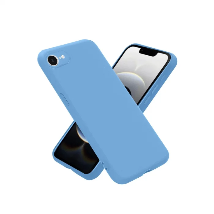 BUĞZ İphone 16e Kılıf Nano İçi Kadife Silikon - Mavi