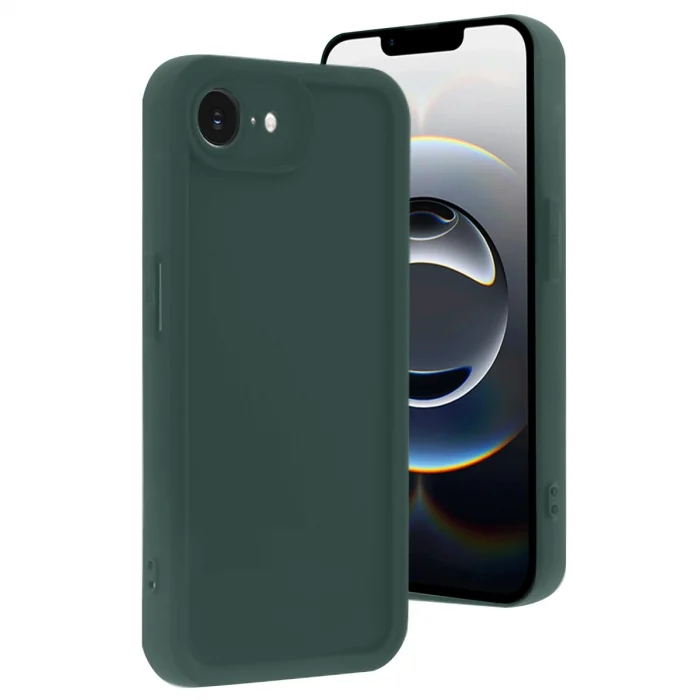 BUĞZ İphone 16e Kılıf Viera Silikon - Koyu Yeşil