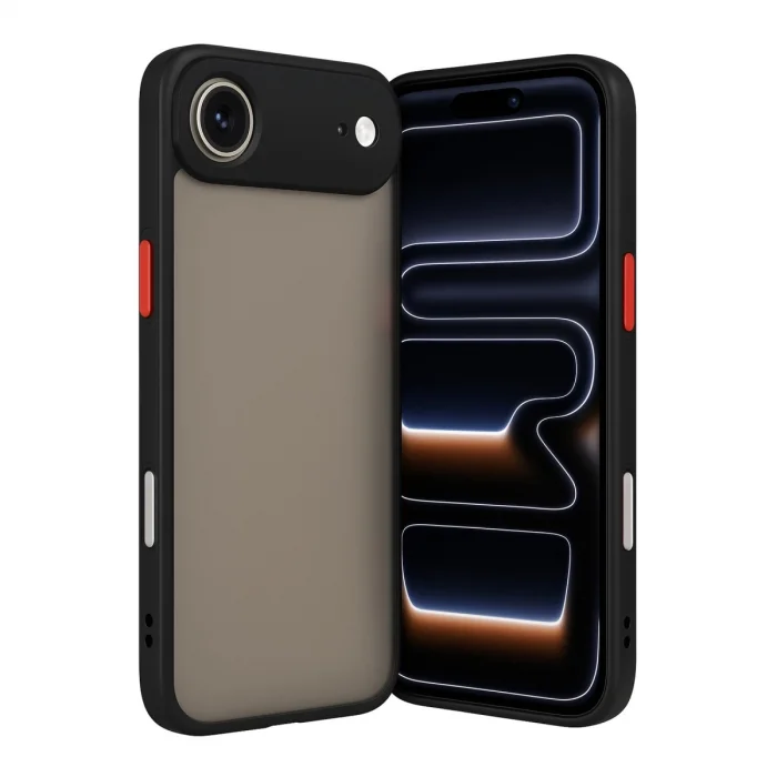 BUĞZ İphone 17 Air Kılıf Montreal Silikon Kapak - Siyah