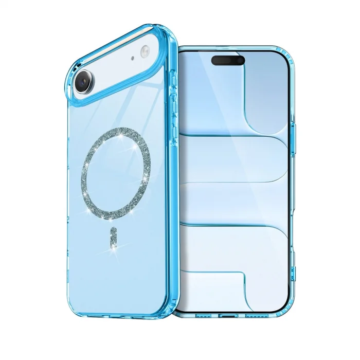 BUĞZ İphone 17 Air Live Diamond Magsafe Kapak - Mavi