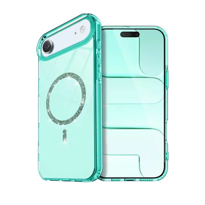 BUĞZ İphone 17 Air Live Diamond Magsafe Kapak - Yeşil