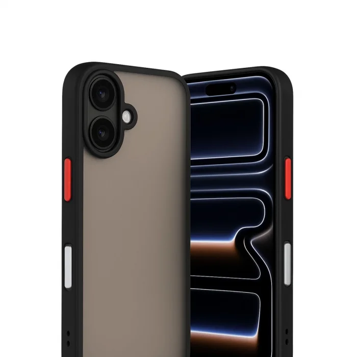 BUĞZ İphone 17 Kılıf Montreal Silikon Kapak - Siyah