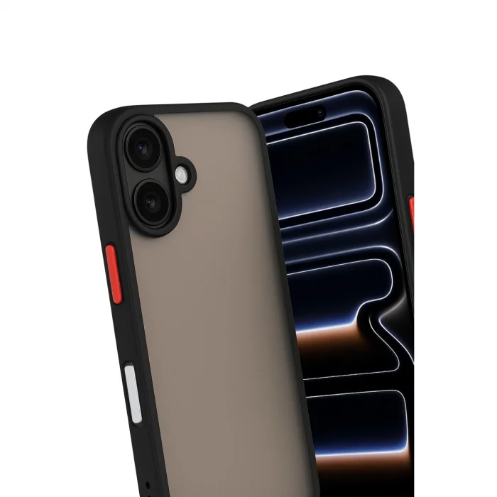 BUĞZ İphone 17 Kılıf Montreal Silikon Kapak - Siyah