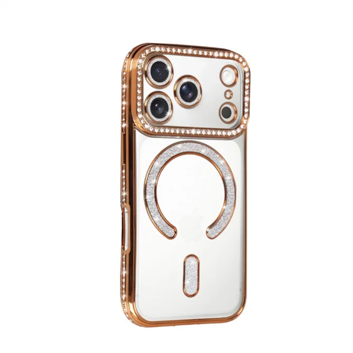 BUĞZ İphone 17 Pro Joke Simli Magneticsafe Kılıf - Turuncu