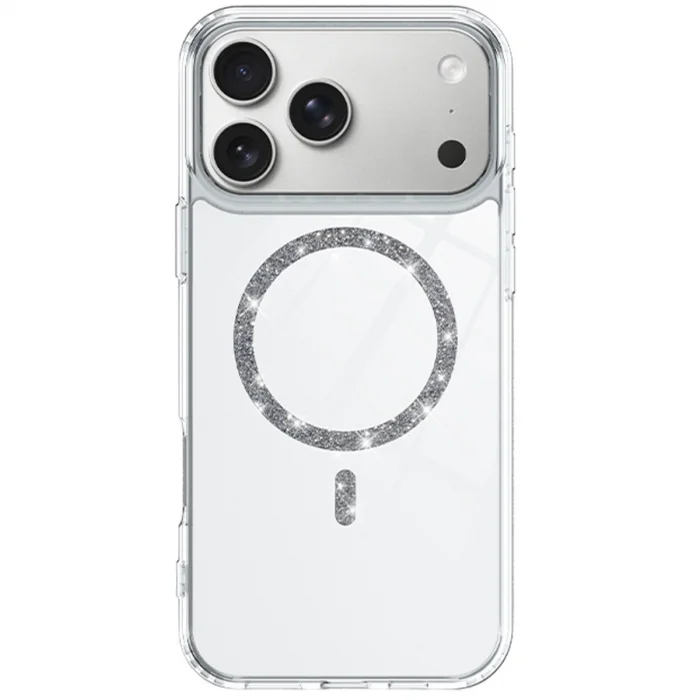 BUĞZ İphone 17 Pro Live Diamond Magsafe Kapak - Şeffaf