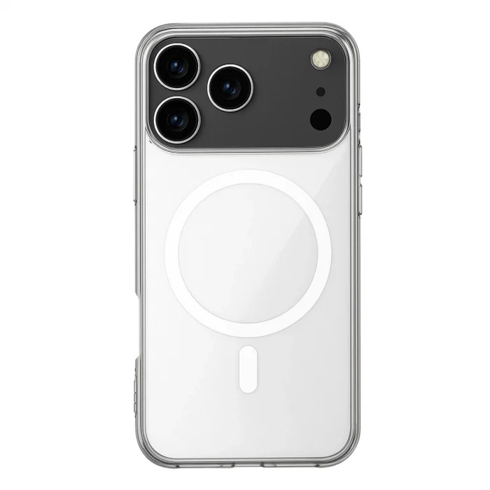 BUĞZ İphone 17 Pro Max Kılıf Magneticsafe Şeffaf Silikon - Şeffaf