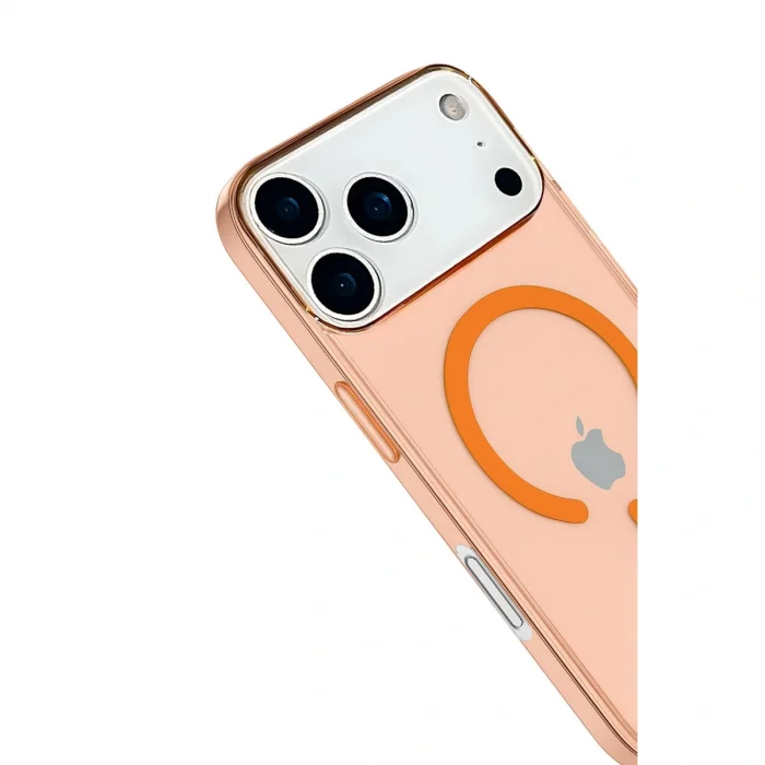 BUĞZ İphone 17 Pro Max Kılıf Pc Real Magsafe Kapak - Turuncu
