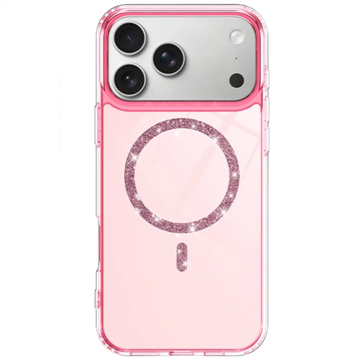 BUĞZ İphone 17 Pro Max Live Diamond Magsafe Kapak - Pembe