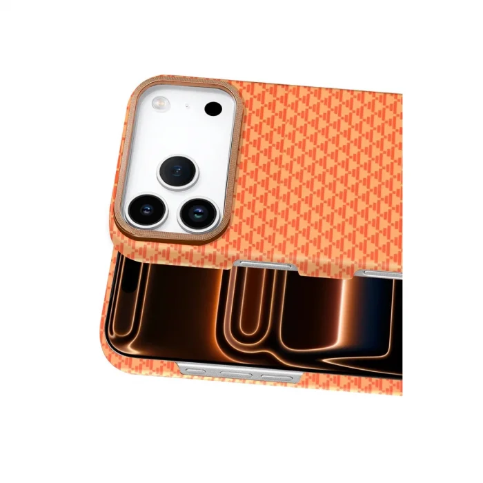 BUĞZ İphone 17 Pro Vega Magsafe Kapak - Parlak Turuncu