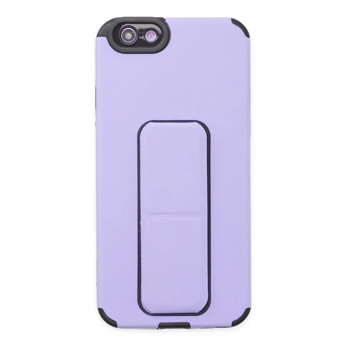 BUĞZ İphone 6 Kılıf Mega Standlı Silikon - Lila