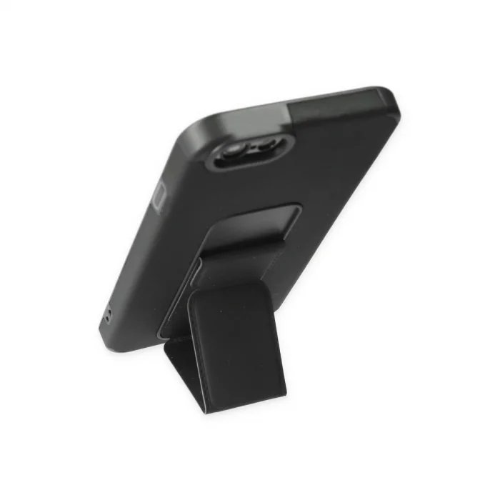 BUĞZ İphone 6 Kılıf Mega Standlı Silikon - Siyah