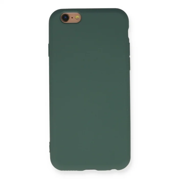 BUĞZ İphone 6 Kılıf Nano İçi Kadife Silikon - Koyu Yeşil
