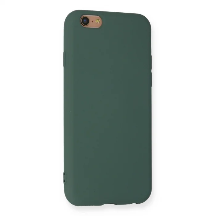 BUĞZ İphone 6 Kılıf Nano İçi Kadife Silikon - Koyu Yeşil
