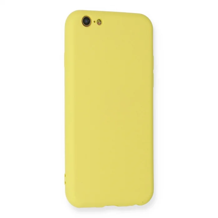 BUĞZ İphone 6 Kılıf Nano İçi Kadife Silikon - Sarı