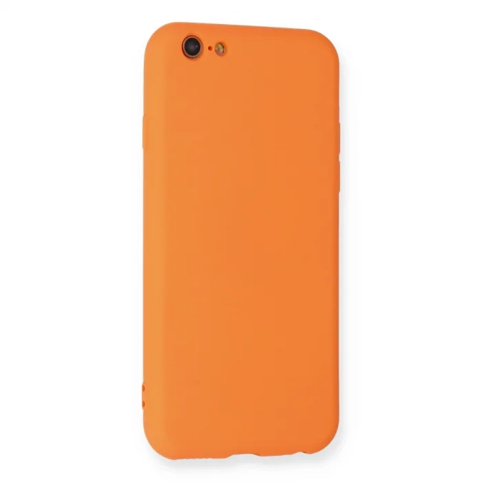BUĞZ İphone 6 Kılıf Nano İçi Kadife Silikon - Turuncu